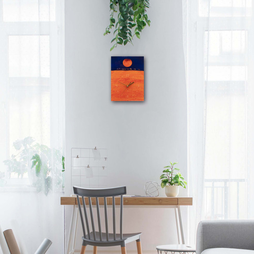 【掛け時計/置き時計】オレンジジャーニー（アクリル製） 掛け時計/置き時計】オレンジジャーニー（アクリル製） 掛け時計