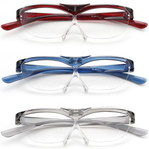 メガネ型ルーペ 跳ね上げ式 拡大鏡 ルーペの倍率1.6倍 （シニアグラス