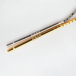 SV925 スターリングシルバー アメリカンピアス Tピン付 ベネチアンチェーン ピアス（E）1ペア 3枚目の画像