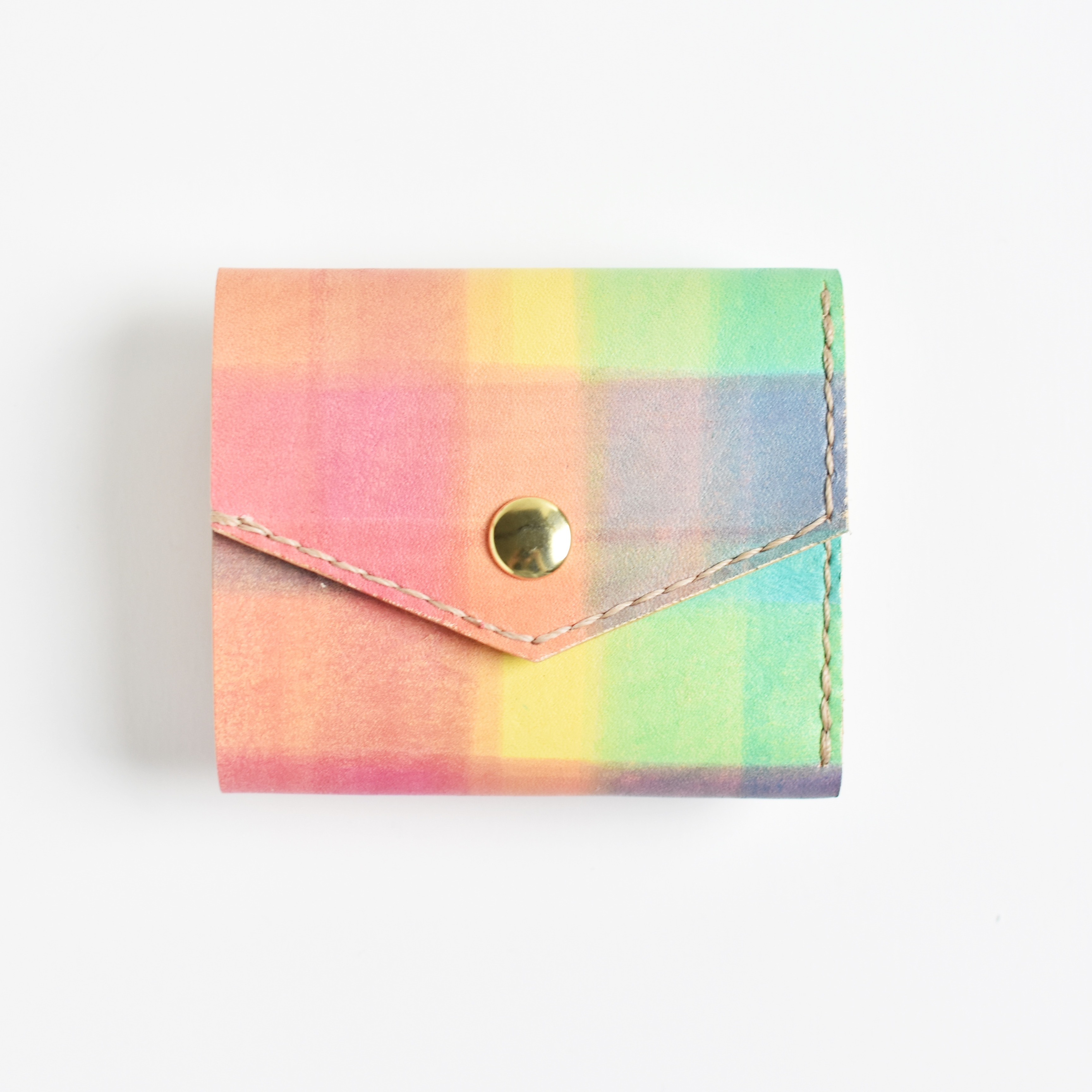 革の手染め財布 「Joy（三つ折りミニ財布）」