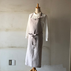 【専用】稽古着エプロン　フレンチリネン　11-15号 専用】稽古着エプロン フレンチリネン 11-15号 稽古着エプロン