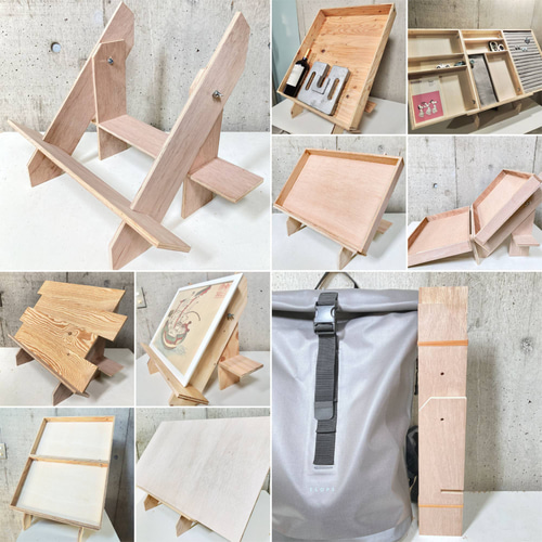 マルシェ什器 傾斜台50度/50幅/普通合板〈上質材〉マルシェ