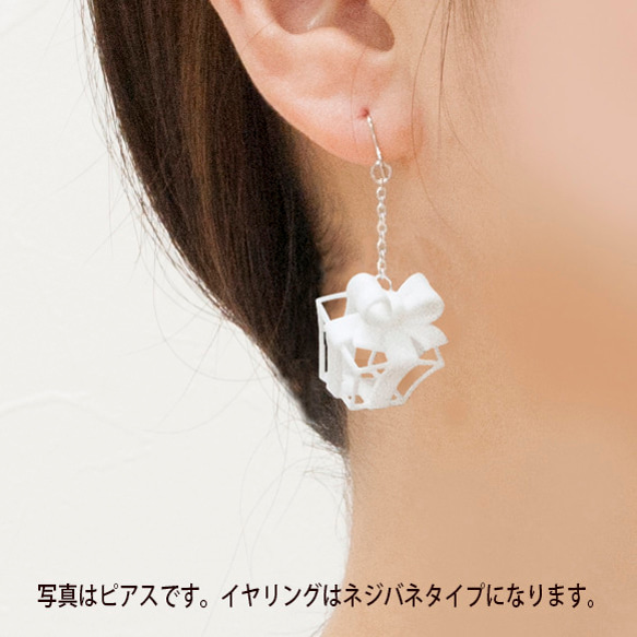 gift box・イヤリング #3Dprint accessories 1枚目の画像