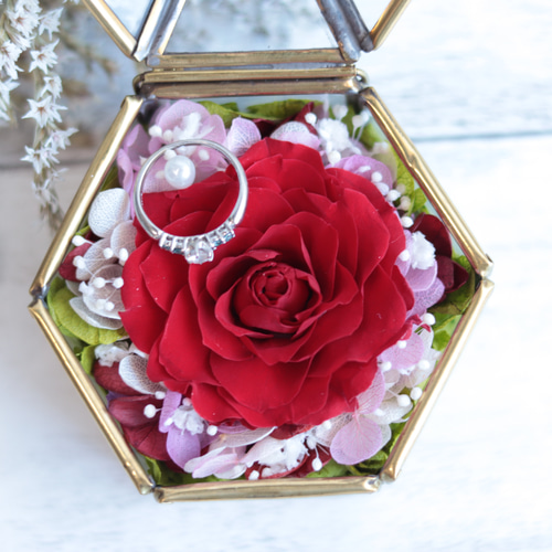 春の新作♡】＊Natural Flower＊ リングピロー ガラスケース