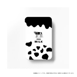 牛 牛柄 うし柄 牛乳【MILK】モバイルバッテリー PSE承認済 5000ｍAh 軽量 2枚目の画像