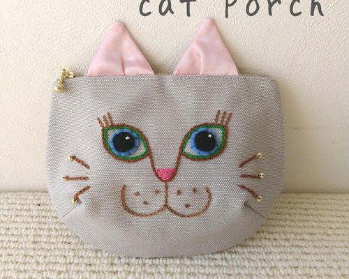 おすまし猫お洒落ポーチ ロシアンブルー ポーチ ranco 通販 7795868