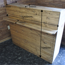 天然木 レジカウンター 5枚目の画像