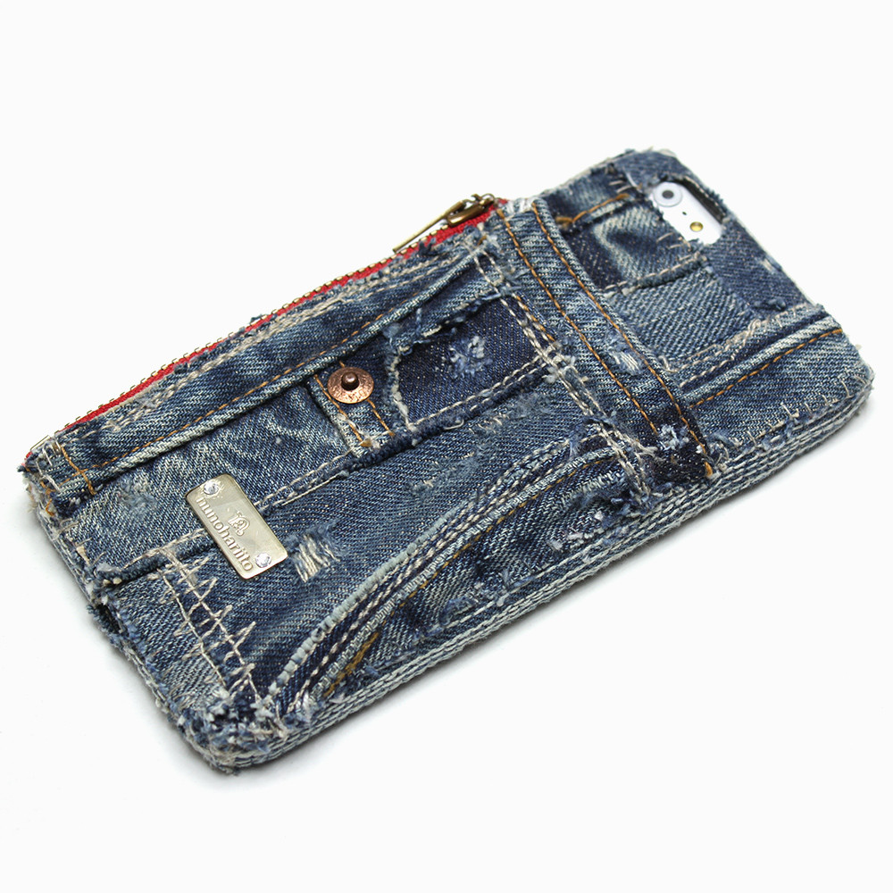 小物入れ付きデニムケースApollo - iPhone17ProMAX,16Pro,15Plus,SE他,Android