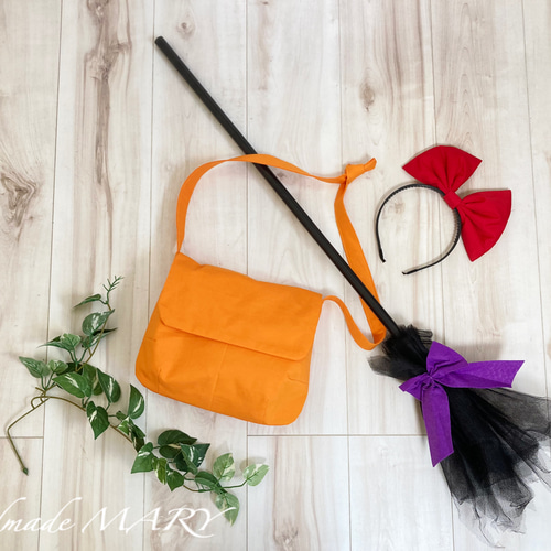 120cm size 魔女っ子ワンピース 単品 ハロウィン 子供服 handmade MARY