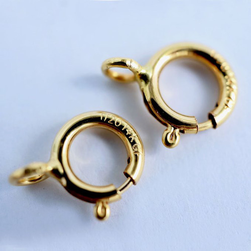 14KGF 真鍮製 8.0mm 引き輪 板ダルマ 1セット アメリカ直輸入 金具  