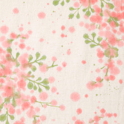 伊勢木綿の手描き染めストール / ミモザ・ピンク 8枚目の画像