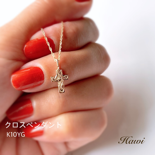 k10 ハワイアンジュエリークロス手彫り