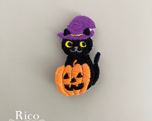 クロ魔女猫　パープル　^(｀∇´)^ ハロウィン　※白猫ランタン付き(訳あり) クロ魔女猫 パープル ^(｀∇´)^ ハロウィン ※白猫ランタン付き