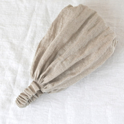 S *比利時亞麻頭巾...天然米色 第1張的照片