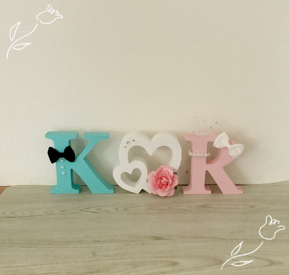 ぴよ様確認用♡ウエディングバージョン・イニシャルオブジェ