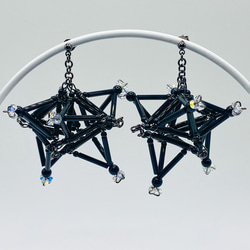 3D Star PIERCE/EARRING [Black] 2枚目の画像