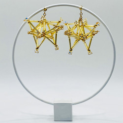 3D Star PIERCE/EARRING [Gold] 1枚目の画像