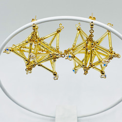 3D Star PIERCE/EARRING [Gold] 3枚目の画像