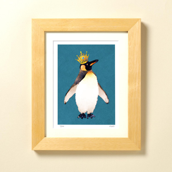 【プチアートフレーム】王様ペンギン 1枚目の画像