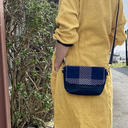 dosa / ドーサ | 総柄 刺し子 ロゴ ショルダーバッグ | マルチカラー | レディース dosa ドーサ luna bag | マドリガル公式サイト - MADRIGAL yourline