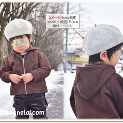 帽子 型紙 ベレー帽 パターン キャップ 小物 大人 レディース 子供｜ほっこりベレー【Ａ４印刷型紙】※作り方レシピ付き 13枚目の画像