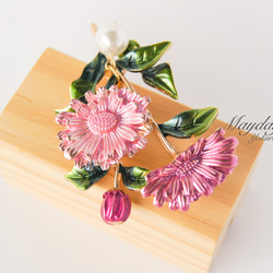 『優雅なブローチシリーズ〜可愛いマーガレットのブローチ』 7枚目の画像