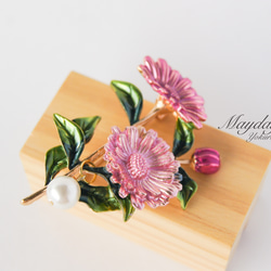 『優雅なブローチシリーズ〜可愛いマーガレットのブローチ』 6枚目の画像