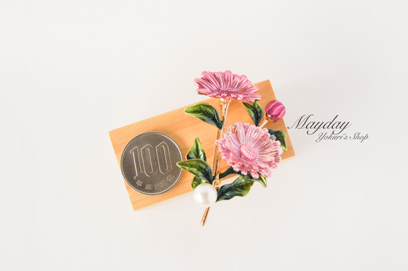 『優雅なブローチシリーズ〜可愛いマーガレットのブローチ』 9枚目の画像