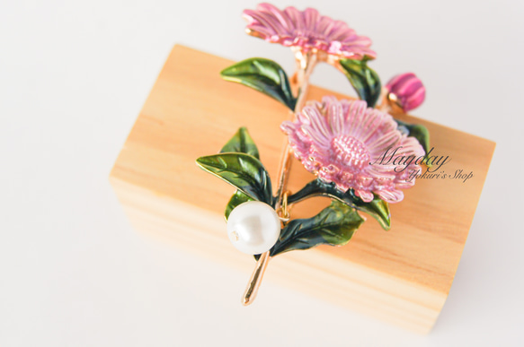『優雅なブローチシリーズ〜可愛いマーガレットのブローチ』 8枚目の画像