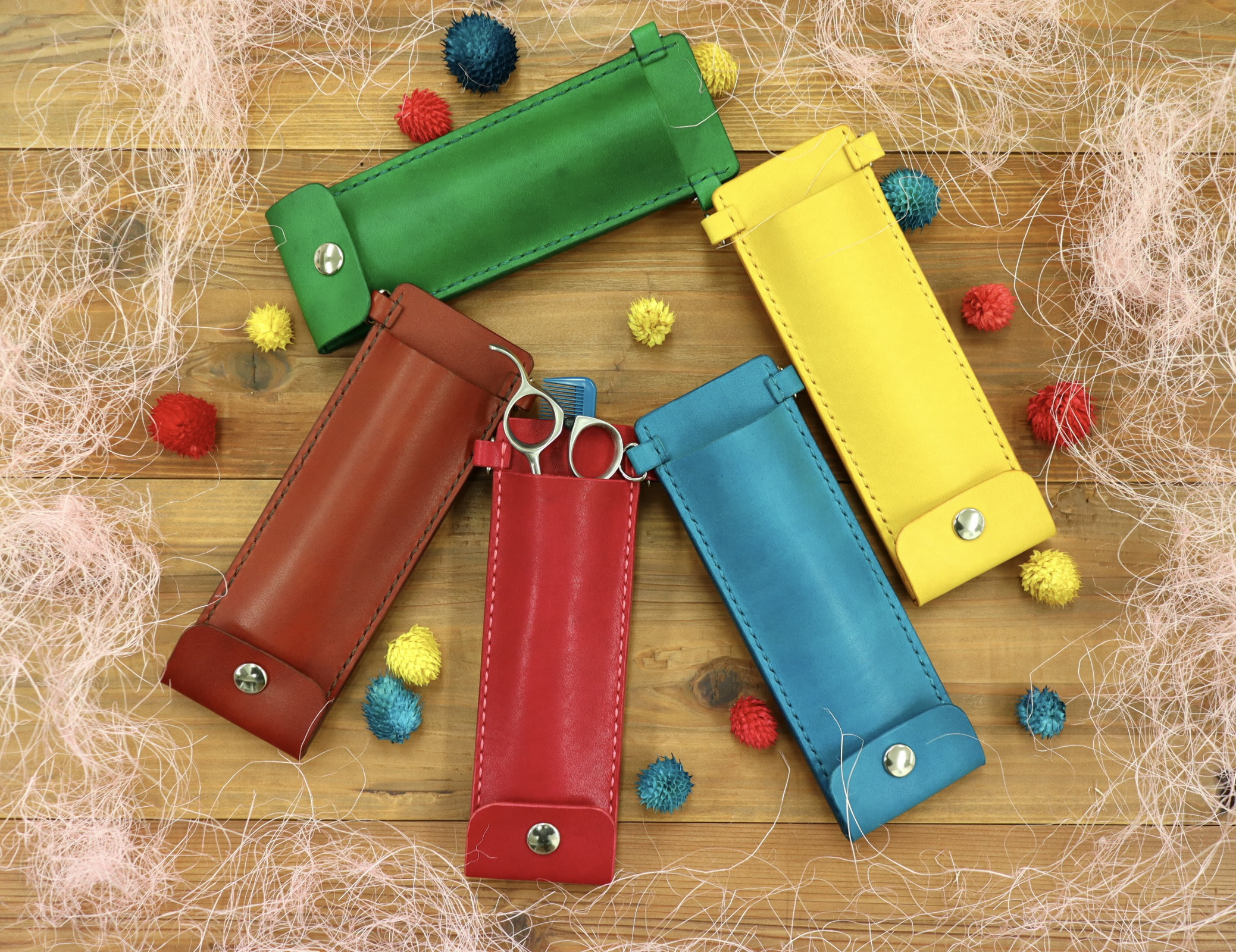 【受注製作】２丁差しシザーケース