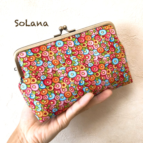 丸花◇がま口通帳ケース◇がま口ポーチ がま口 SoLana 通販 7846212