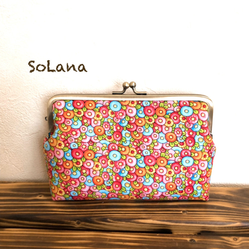 丸花◇がま口通帳ケース◇がま口ポーチ がま口 SoLana 通販 7846212
