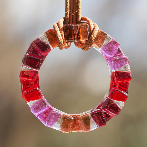 [特別]玻璃戒指「戒指[Rouge]」項鍊[可以選擇繩子的顏色和長度][訂製]≪免運費≫ 第6張的照片