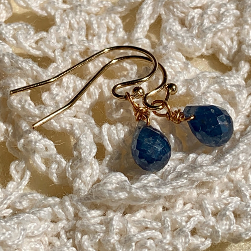 ♢春カラー♢サファイア モルガナイト 14kgfピアス/イヤリング ♢春カラー♢サファイア モルガナイト 14kgfピアス/イヤリング 【公式