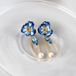 Anemone アネモネ20㎜ ふんわりキュートなお花 ( white blue ) 10枚目の画像