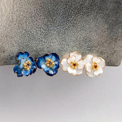 Anemone アネモネ20㎜ ふんわりキュートなお花 ( white blue ) 8枚目の画像