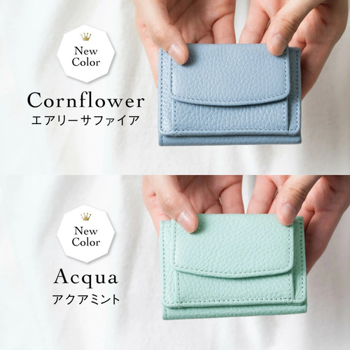 ☆1番人気☆レザー三つ折ミニ財布 スキミング防止機能付き 【送料無料