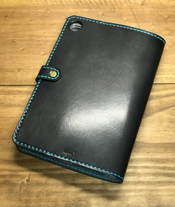 iPad mini 6/5/4用 栃木レザー ブラックサドル 本革ケース ヌメ革 タブレットケース mini iPad タブレットケース