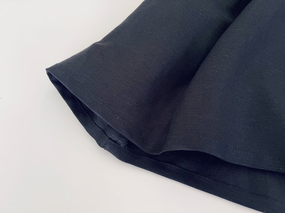 サロペットスカート/ジャンパースカート Cotton Linen Black 12枚目の画像