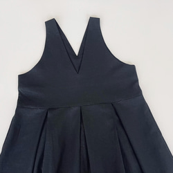 サロペットスカート/ジャンパースカート Cotton Linen Black 11枚目の画像