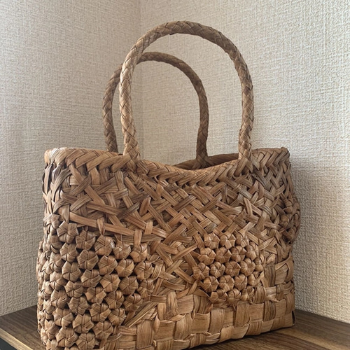 山葡萄 山葡萄籠バッグ 手作り 山葡萄かごバッグ 内布あり 乱れ編み