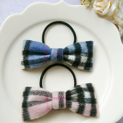 ≪再販≫タータンチェックリボン 起毛でふわふわ優しい手触りが冬に