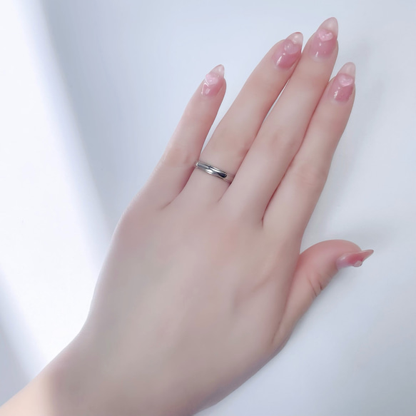 『幸せの一粒ペアリング 』指輪 誕生石 マリッジリング  刻印 結婚指輪 記念日 ギフト アレルギー対応 ステンレス 7枚目の画像