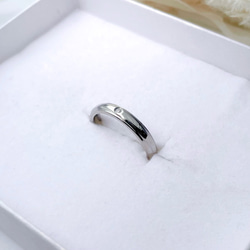 『幸せの一粒ペアリング 』指輪 誕生石 マリッジリング  刻印 結婚指輪 記念日 ギフト アレルギー対応 ステンレス 3枚目の画像