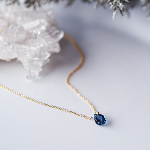 楽天市場】ロンドンブルートパーズ ネックレス 18k ゴールド