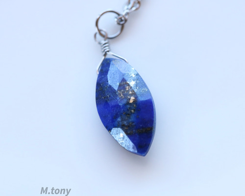 未使用 美品 ラピスラズリ 水晶 ロング ネックレス アクセサリー