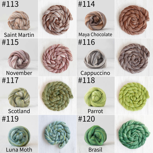 IH6】全154色！イタリア製チャンキーニットの鎖編みマフラー【オーダー