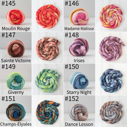 IH6】全154色！イタリア製チャンキーニットの鎖編みマフラー【オーダー