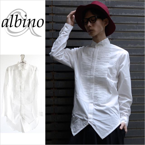 バストプリーツウイングカラードレスシャツ シャツ albino 通販