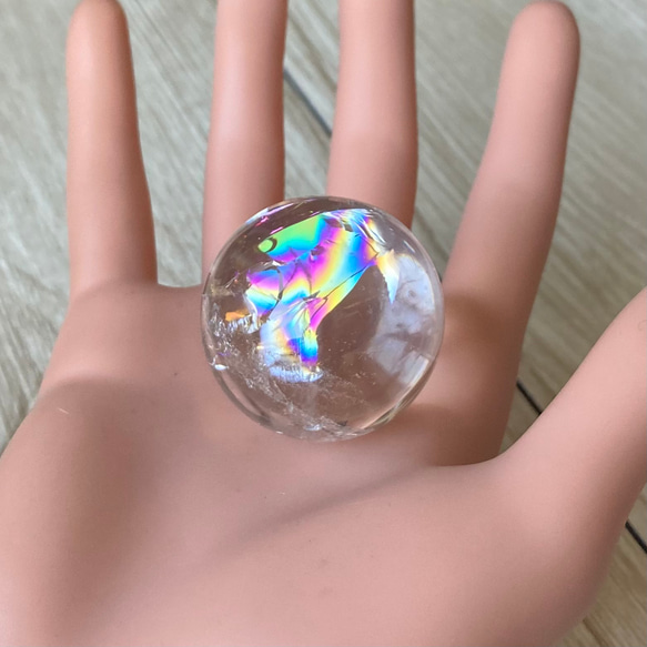 幸福に導く七色の虹/大玉アイリスクォーツスフィア /パワーストーンブレスレット 幸福に導く七色の虹/大玉アイリスクォーツスフィア